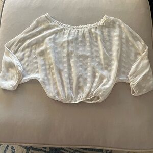 Tucker Cream Polka Dot Blouse